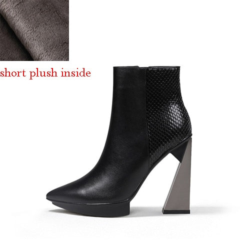 Best Online Shop in Australia - Women’s Leather Pointed Boots - Emete store