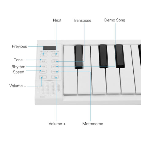 Best Online Shop in Australia - MIDIPLUS 88-Key Foldable Piano - Emete store