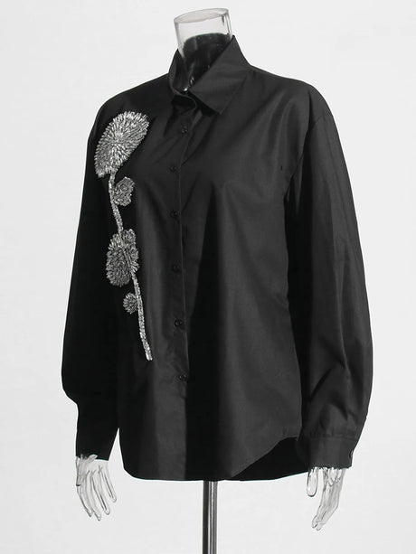 Best Online Shop in Australia - Diamonds Appliques Casual Shirt - Emete store