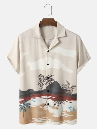 Best Online Shop in Australia - Men’s summer beach Hawaiian tee - Emete store