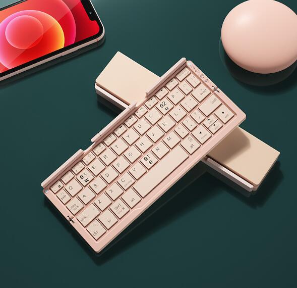 Mini Folding Keyboard Wireless Bluetooth-compatible Keyboard Foldable Keypad For Laptop Windows Android Tablet ipad Phone - Emete store