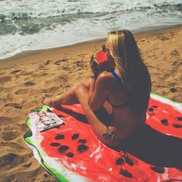 Best Online Shop in Australia - Boho Fruit Print Round Beach Towel - Emete store