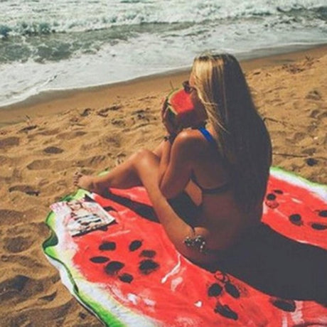 Best Online Shop in Australia - Boho Fruit Print Round Beach Towel - Emete store