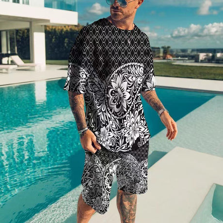 Best Online Shop in Australia - 3D Printed Men’s Casual T-Shirt Set - Emete store