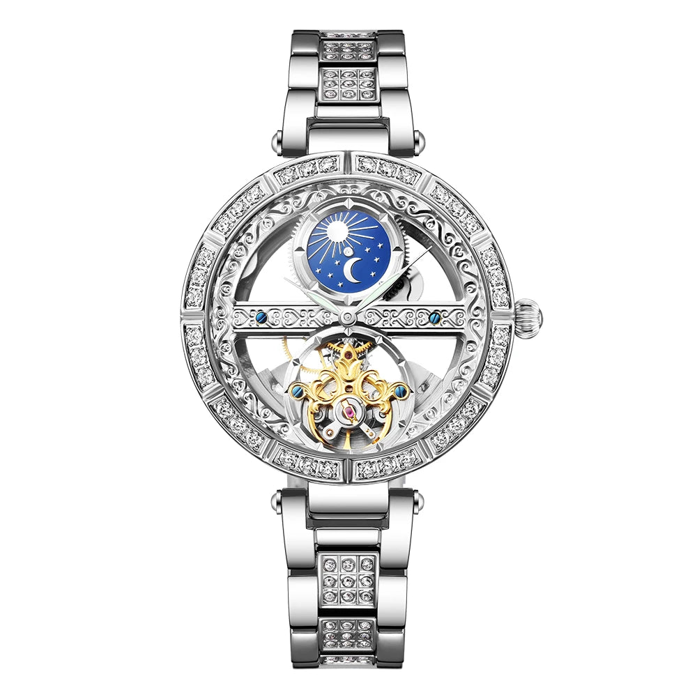 Woman Watch Ladies Clock Luxury Fashion Female Mechanical Watches Wristwatches - Emete store