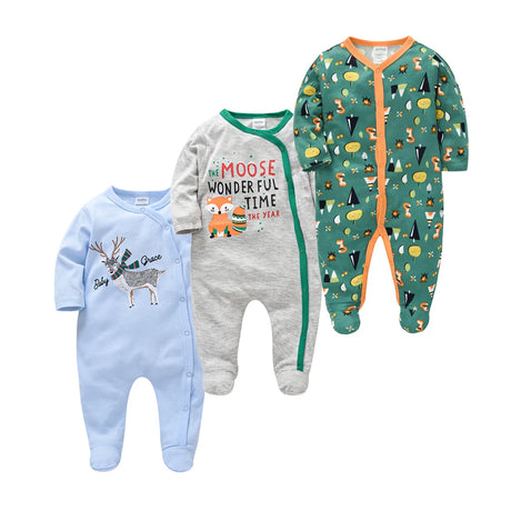 Best Online Shop in Australia - 3 pcs/lot Baby Long Sleeve Soft Cotton Boys Clothes - Emete store