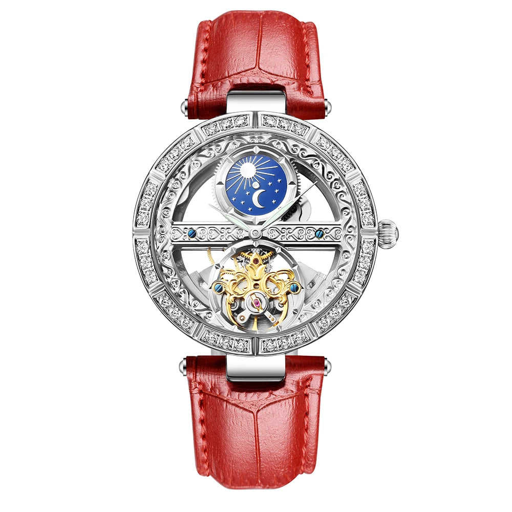 Woman Watch Ladies Clock Luxury Fashion Female Mechanical Watches Wristwatches - Emete store