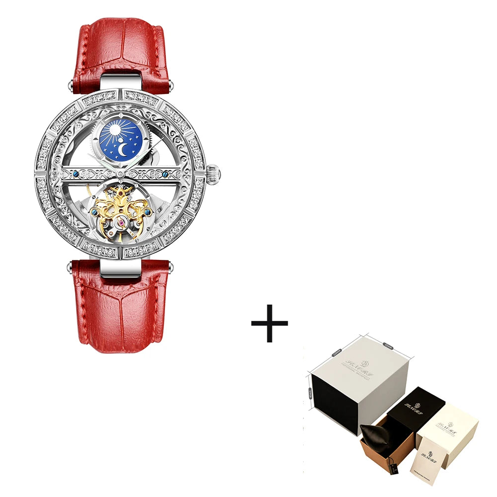 Woman Watch Ladies Clock Luxury Fashion Female Mechanical Watches Wristwatches - Emete store