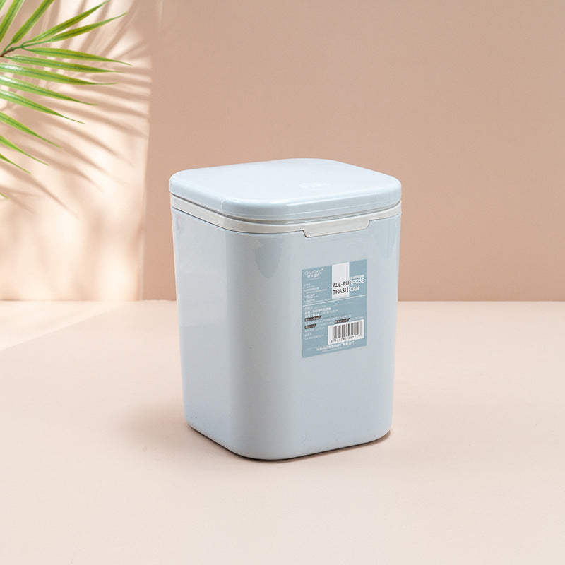 Desktop Mini Cute With Lid Trash Can Office Household Press eprolo