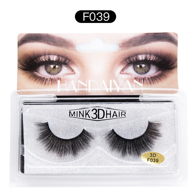 Explosive 3D Mink Hair False Eyelashes Curled Soft Slender Three Dimensional Thick False Eyelashes eprolo