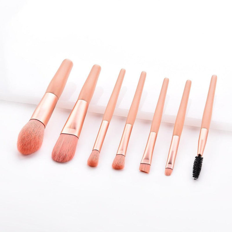 7/8pcs Little Cute Pink Makeup Brushes Set