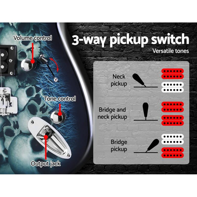 Electirc Guitar Humbucker Pickup Switch Amplifier Black - Alpha 41 Inch