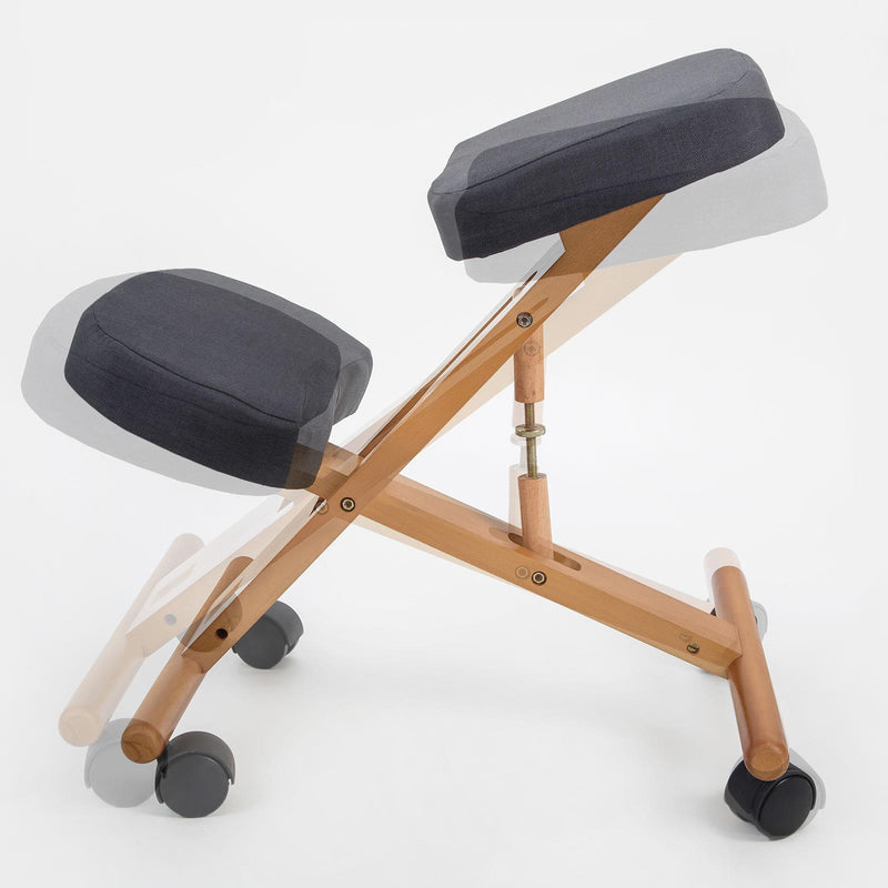 Forever Beauty Black Ergonomic Adjustable Kneeling Chair