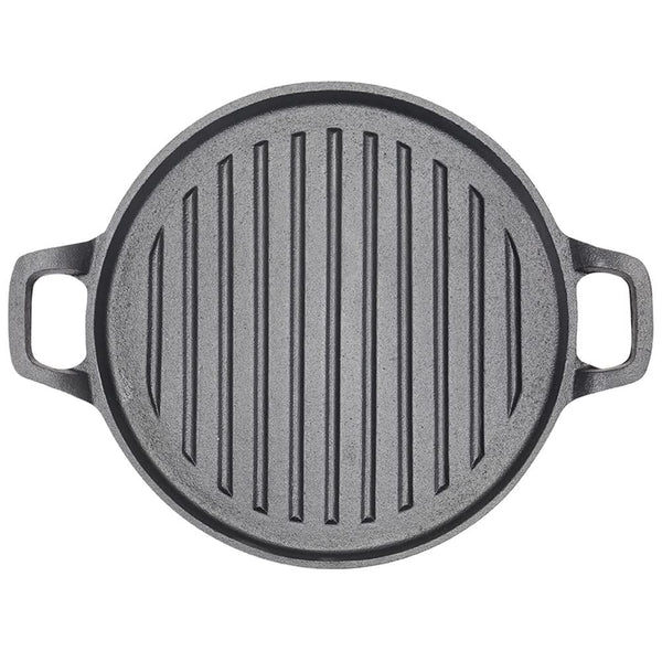 30cm Round Cast Iron Griddle Plate, BBQ Pan Cooking Griddle Grill for StoveF, Oven Emete store