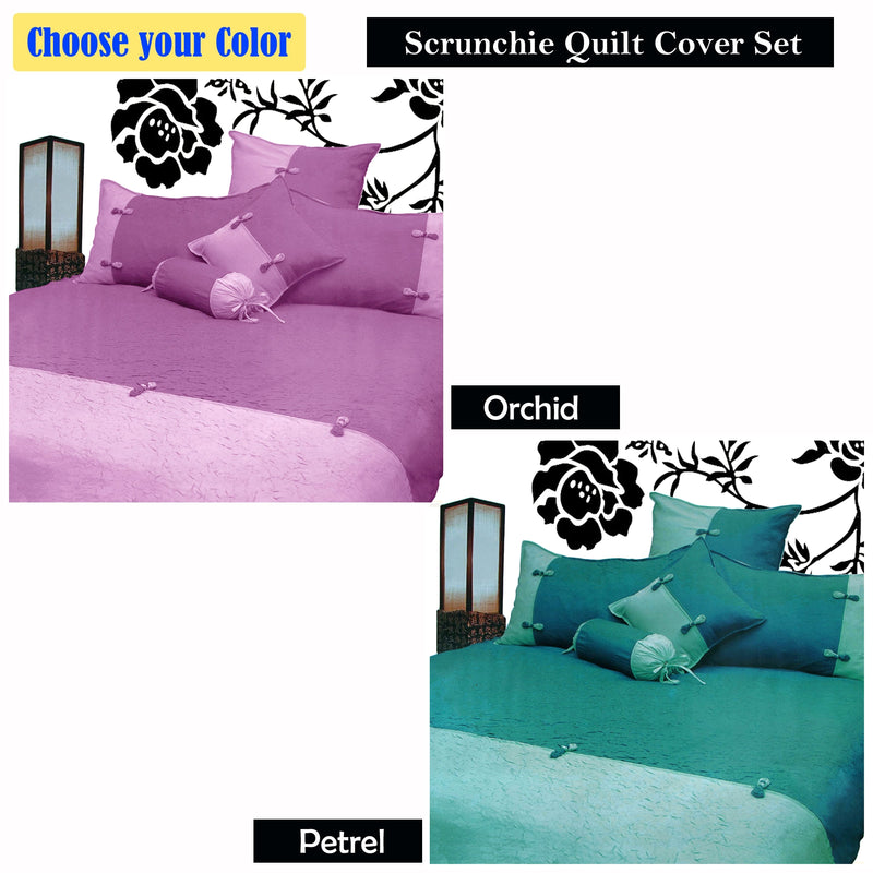 Phase 2 Scrunchie Orchid Quilt Cover Set QUEEN