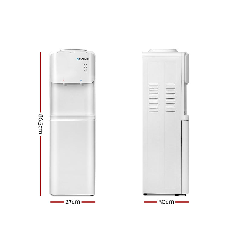 Devanti Water Cooler Dispenser Bottle Filter Purifier Hot Cold Taps Free Standing Office Idropship