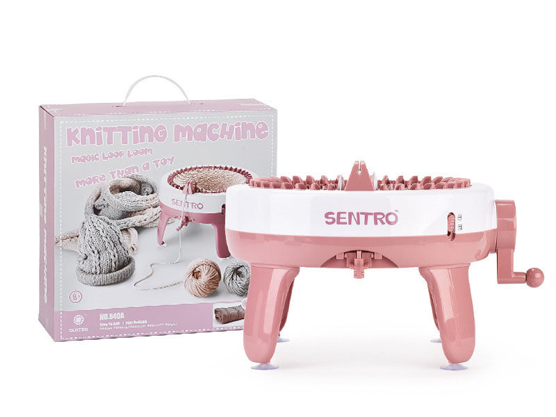 Star Cylinder Knitting Wool Knitting Machine 40 Needles Parent-Child Interactive Fun Early Education Play Home Toys 840A - Emete Store