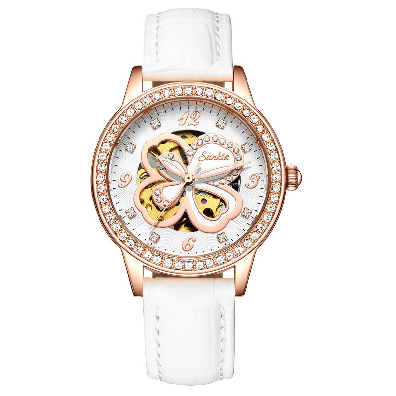 Sunkta Fashion Women's Watch Rose Gold Women's Watch Creative Waterproof Quartz Women's Watch - Emete store
