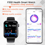F300 smartwatch ECG electrocardiogram monitoring SOS fall alarm blood glucose and blood pressure watch HRV report - Emete store