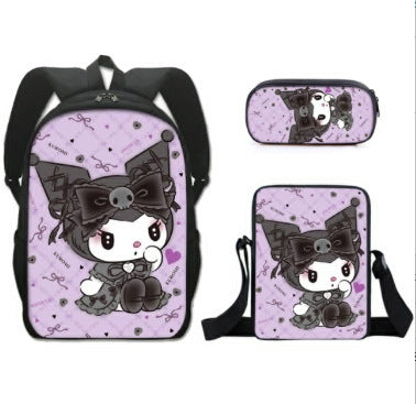 New Cartoon School Bag Printing Custom Bookbag High Quality Backpack Pencil Cases Kids Bags For Girls