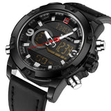 NAVIFORCE Luxury Brand Men Analog Digital Leather Sports Watches Men's Army Military Watch Man Quartz Clock Relogio Masculino - Emete store
