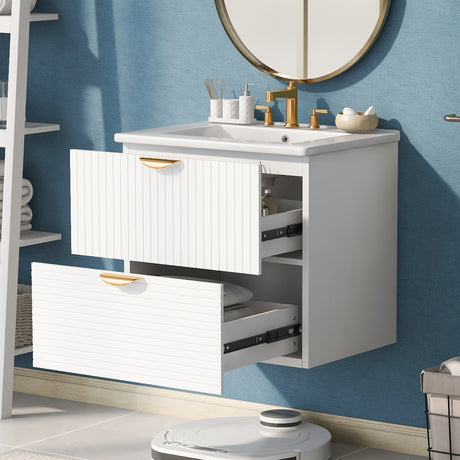Best Online Shop in Australia - Modern 24" White Bathroom Vanity - Emete store