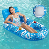 Inflatable Leisure Entertainment Pool Floating Chair Floating Sofa Large Backrest Water Mesh Bottom Pool Party