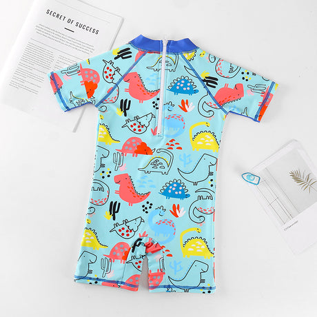 Quick-Drying Boy Swimming Trunks Boy Baby One-Piece Sunscreen Surfing Suit Cute Dinosaur Children's Swimsuit - Emete store