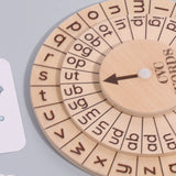 English spelling game natural phonics spinning wheel vowel recognition Montessori early education toys