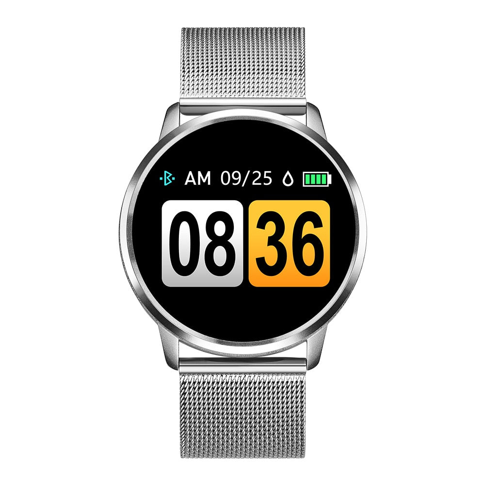 RUNDOING Q8 Smart Watch OLED Color Screen Smartwatch women Fashion Fitness Tracker Heart Rate monitor - Emete store