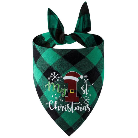 Christmas Day Border Protection Pet Small, Medium, and Large Dogs, Dogs, Cats, Teddy Triangular Towels, Water Jars - Emete store