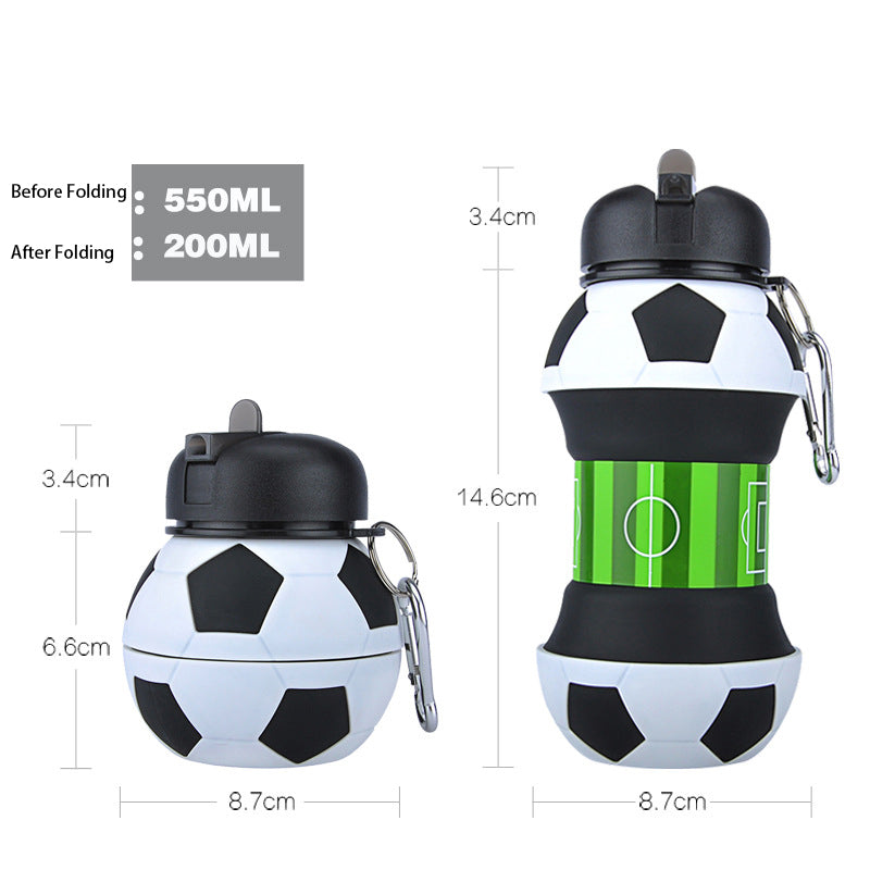 Outdoor Sports Water Bottle Household Silicone Folding Cup Creative Student Water Cup Portable Drop-Proof And Leak-Proof Children Water Cup