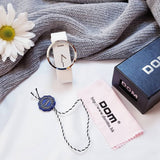 DOM fashion Women Watches Luxury Women Bracelet Quartz twatch for women Quartz Watch wristwatch girl waterproofk genuine leather - Emete store