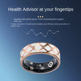 Health Smart Titanium Steel Ring Waterproof Blood Pressure Oxygen Sleep Movement Tracking Multi-Function Ring High-Tech Pair Ring - Emete store