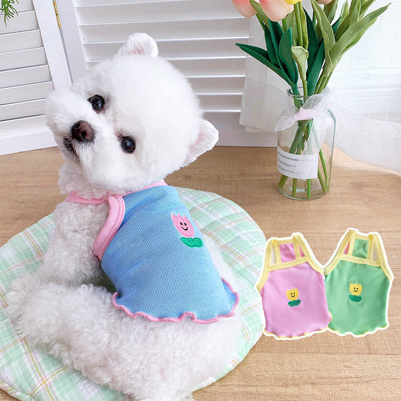 Mile Pet Dog Slim Summer Sheer Schnauzer Pome Teddy Small Dog Bears Cat Clothes - Emete Store