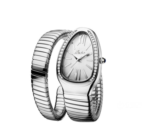 MISSFOX 1221 Women's Watches Snake Shape Luxury Wrist Watch For Women Steel Unique Gold Quartz Ladies Watch Clock Relogio Feminino - Emete store