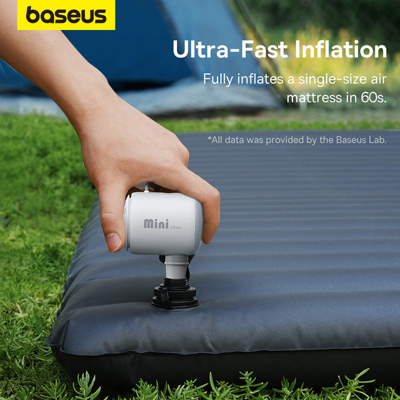 Baseus Portable Air Pump Electric Air Compressor for Air Mattresses Beds Inflatable Mats Pool Floats Camping Inflate Deflate