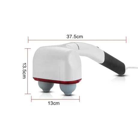 Electric Handheld Massager Hammer Vibrating Back Muscle Relax Neck Body Cervical Vertebra Relax Stick Roller with 2 Massage Head - Emete store