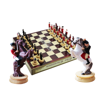 Newest Design Leather Chess Movie Theme Resin Doll Chess