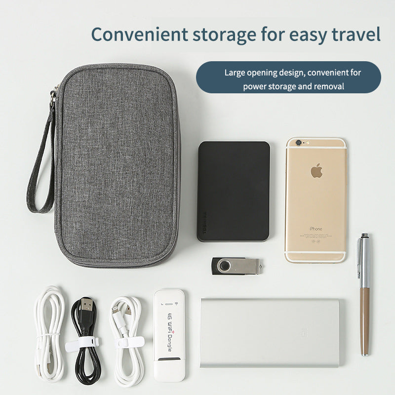 New Flat Digital Multifunctional Portable Travel Data Cable Storage Bag