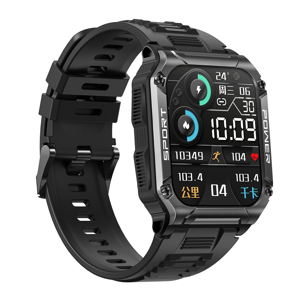 NX6 smart watch Bluetooth call 1.95 inch large screen compass heart rate blood oxygen IP68 waterproof - Emete store