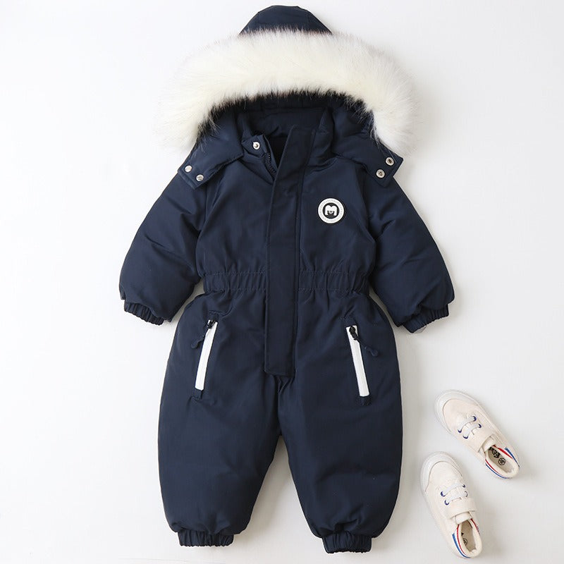 Baby Ski Suit One-Piece Suit Baby Climbing Suit Romper Winter New Children's One-Piece Suit - Emete Store