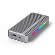 USB4 hard drive box M2 NVME solid-state drive reader 40G Thunderbolt 4 portable hard drive box with RGB light external - Emete store