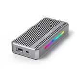 USB4 hard drive box M2 NVME solid-state drive reader 40G Thunderbolt 4 portable hard drive box with RGB light external - Emete store
