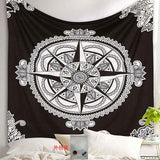 150*200cm  Mandala Tapestry Wall Hanging Witchcraft Hippie Beach Throw Rug Moon Travel Boho Bohemian Home Art Psychedelic Tapestries Decor