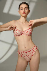 Best Online Shop in Australia - Ultra-thin Lace Heart Bra Set - Emete store