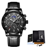 Lige New Quartz Watch Quartz Multifunction Chronograph Waterproof Watch - Emete store