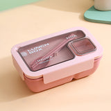 Portable hand-held lunch box with compartments microwaveable lunch box simple light meal lunch box