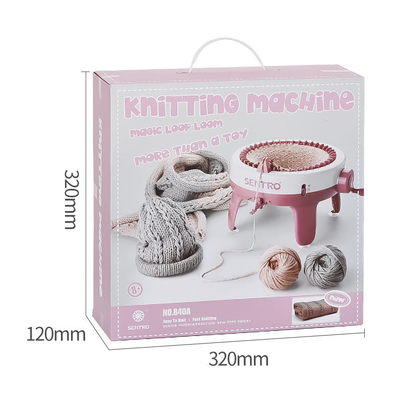 Star Cylinder Knitting Wool Knitting Machine 40 Needles Parent-Child Interactive Fun Early Education Play Home Toys 840A