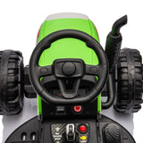 Children's electric tractor toy, powered by 24V battery, 200w * 2 motor 1.86-4.97MPH/remote control three speed adjustable